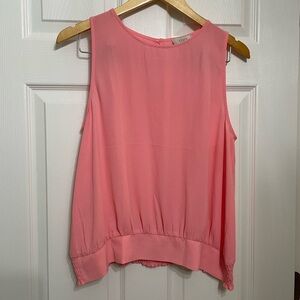 Loft blouse with elastic bottom